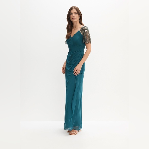 NWT Xscape Lana blue embellished wedding guest mother of the bride bridesmaid 10 - Picture 4 of 9